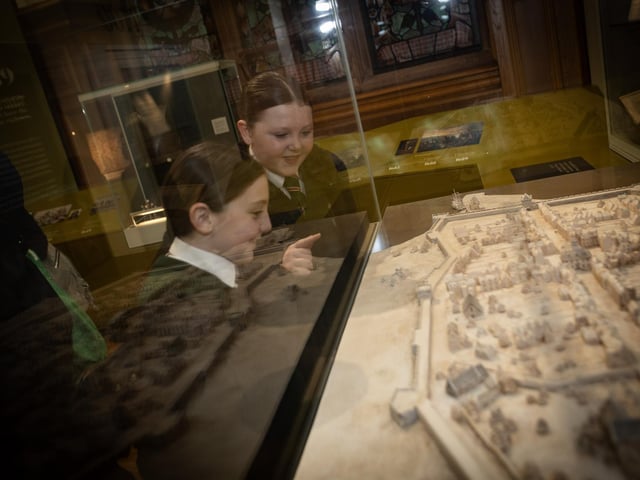 Greenhaw Primary School pupils enjoying the exhibits during a visit to the Guildhall.