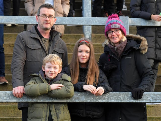 Fans in Celtic Park for the Derry v Monaghan game on Saturday. Photo: George Sweeney
