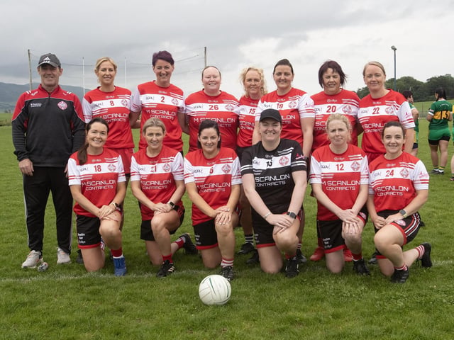 The Glenfin Ladies pictured before Saturday's Ulster Ladies Blitz at Beart GAC.