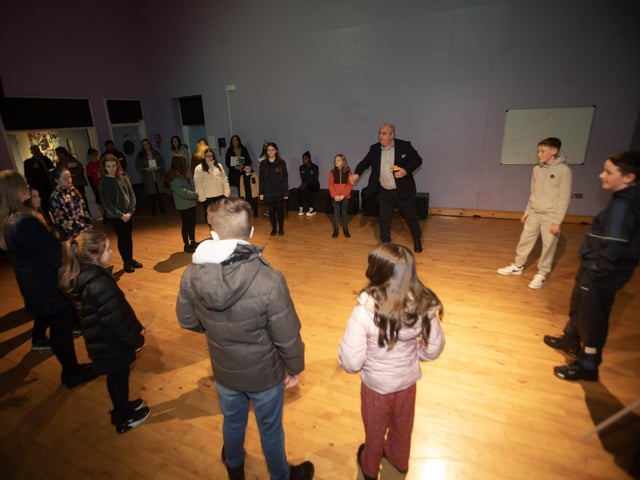 Prospective pupils taking part in drama activities during Open Week.