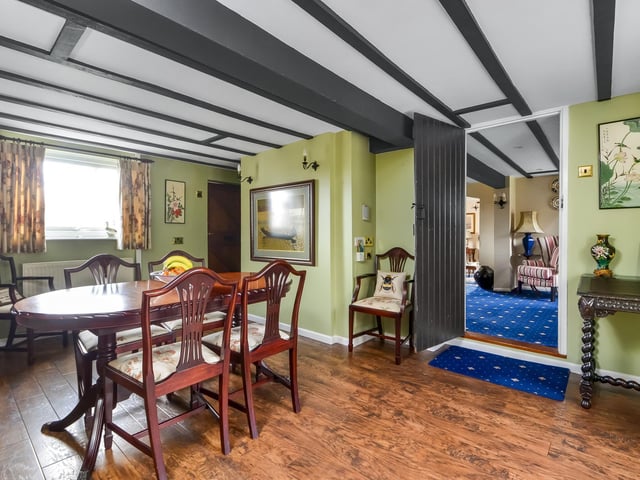 This three bed house in Trampers Lane, Boarhunt, near Fareham, is on the market for £825,000. It is listed by Fine and Country.