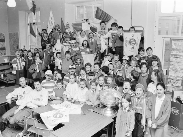 Sam Maguire Cup at St. Eugene's.