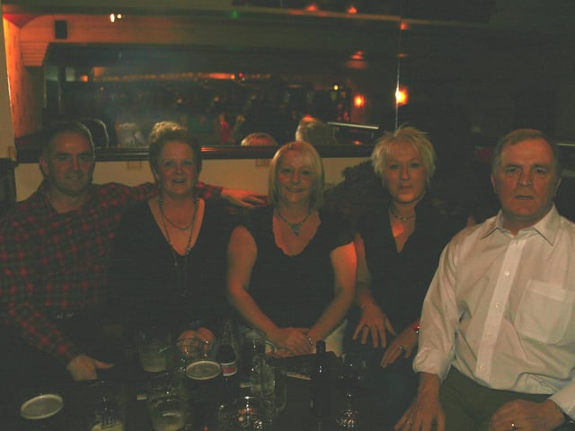 Left to right Raymond, Martina, Helen, Ann Marie and Eugene. 1213/dd : Parties in December 2005.
