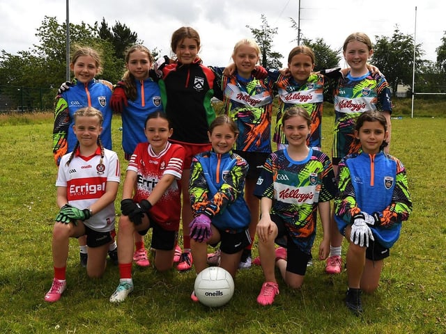 Children who took part in the Doire Trasna Kellogs Cúl Camp. Photo: George Sweeney