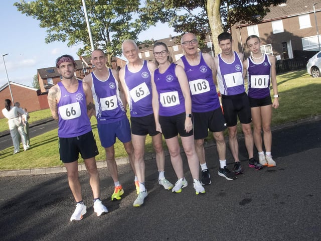 Runners from Foyle Valley Running Club who took part in Friday evening's Galliagh Feile 5k. (Photos: Jim McCafferty Photography)