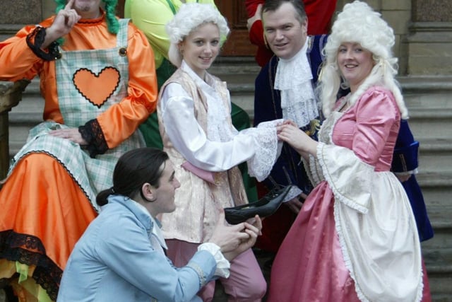 The cast of Cinderella during a dress hrehearsal for the forthcoming Grove Theatre panto production which is being held at St. Columb's hall. (0512JB16):Derry nativities and Christmas shows from December 2003