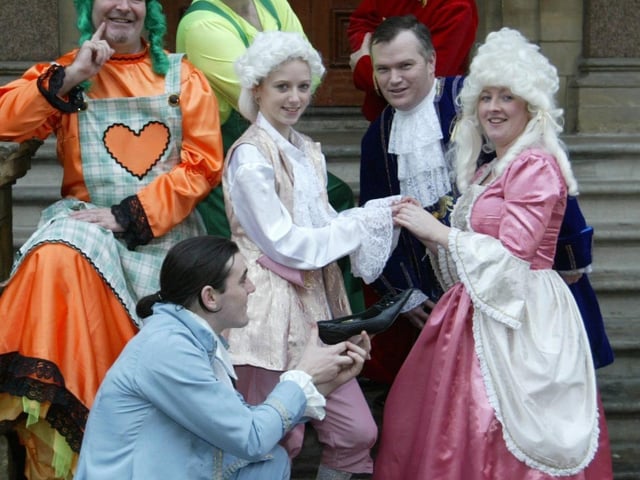 The cast of Cinderella during a dress hrehearsal for the forthcoming Grove Theatre panto production which is being held at St. Columb's hall. (0512JB16):Derry nativities and Christmas shows from December 2003