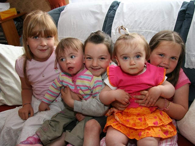 Katy Mary Sheerin with family 20 years ago.