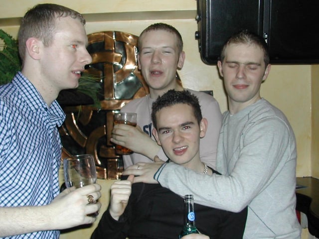 A night out at Café Roc / Earth in Derry in January 2003.