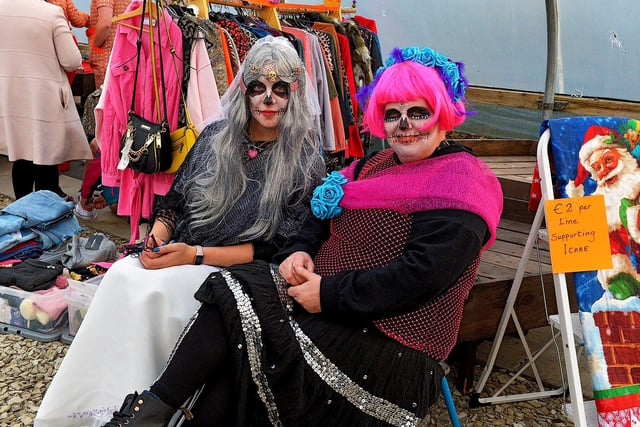 Traders pictured at their stalls at the Mullan Hope Centre’s Spooky Halloween Markets, in Moville, on Sunday evening last.  Photo: George Sweeney.  DER2244GS – 060