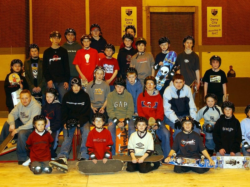 Skateboarders in Derry back in 2004.