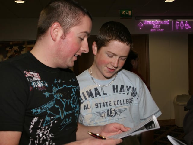 Derry and Donegal people enjoying a night at Lifford races in April 2005.