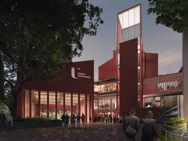 Artist’s impression of what designs for the Shared Island Teaching block, a €44.5 million cross-border investment that will be situated on the Northland Road, may look like. Final building may look different.