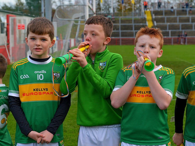 Glen fans at the Ulster Senior Club Championship quarter- final in Celtic Park on Sunday afternoon last. Photo: George Sweeney. DER2246GS – 028