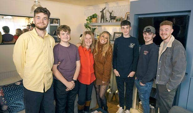 Stacey helps single mum Claire and her family of five boys