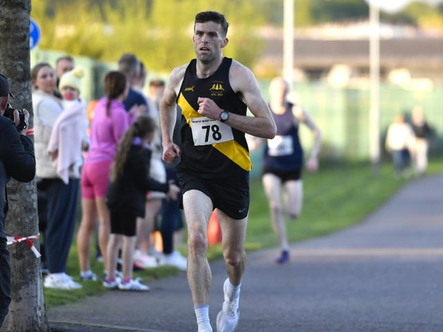 Mark Grennan, Letterkenny AC, finished third in the Bay Road 5K. Photo: George Sweeney