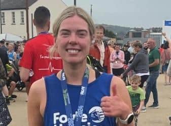 Geraldine Ferguson at the Waterside Half Marathon.j