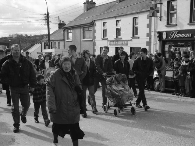 The St. Patrick's Day parade in Moville in 1998.