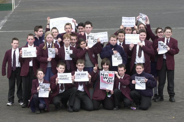 The people of Derry took to the streets in March 2003 to protest against the war in Iraq.