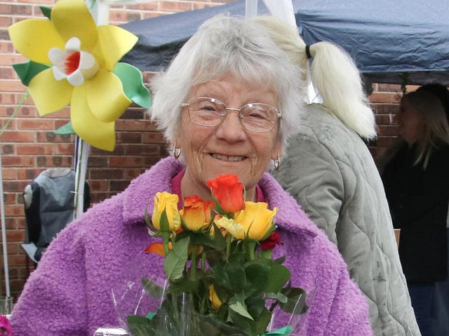 Local resident, Bridie Stewart at “Rooted in Wellness” annual Big Lunch & Health Event at Farland Way (Photo - Deirdre Heaney, nwpresspics) : .