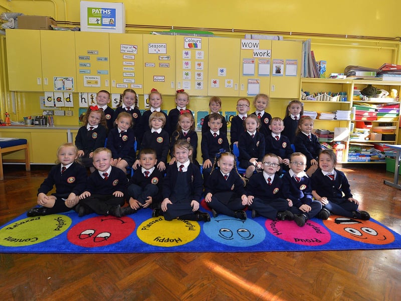 Mrs Ward’s P1 class at Holy Child Primary School.