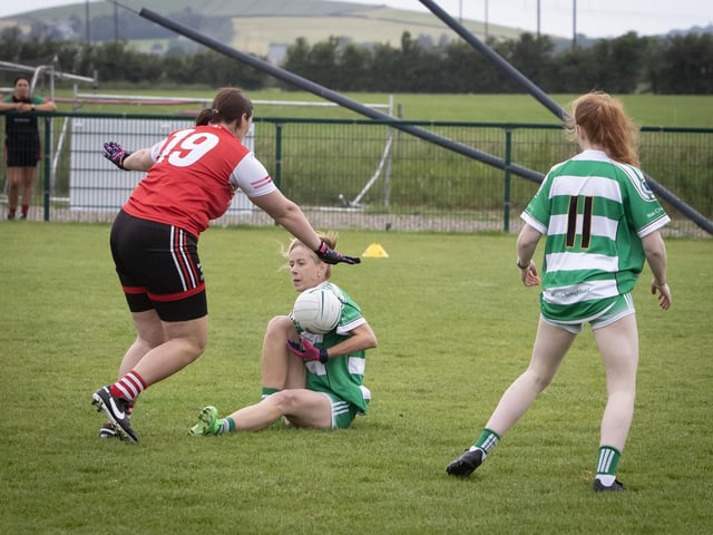 Action from the Glenfin v. Convoy game during Saturday's blitz at Beart GAC.
