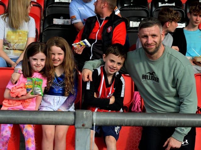 Derry City fans at the game against Sligo Rovers on Friday evening. Photo: George Sweeney. DER2327GS – 048