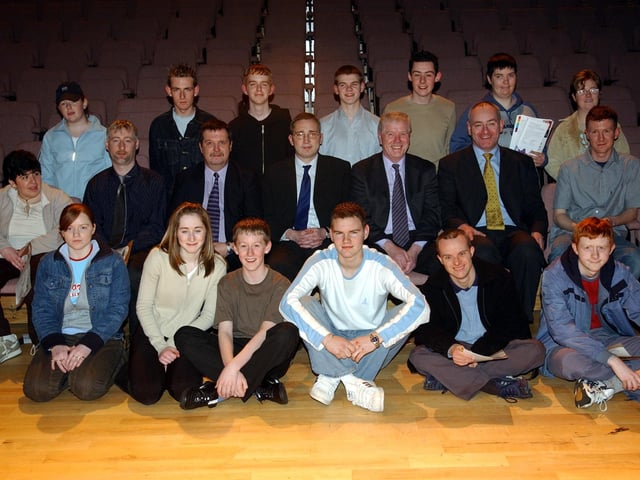 Deputy First Minister Mark Durkan with young people back in 2003.