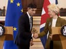Rishi Sunak with Ursula von der Leyen on Monday.