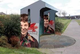 An artist's impression of the Amelia Earhart bus stop at Fern Park.