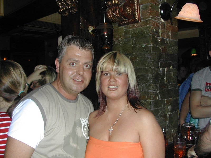 Colleen Doherty celebrating her birthday with Paul Quinnell in CafeRoc