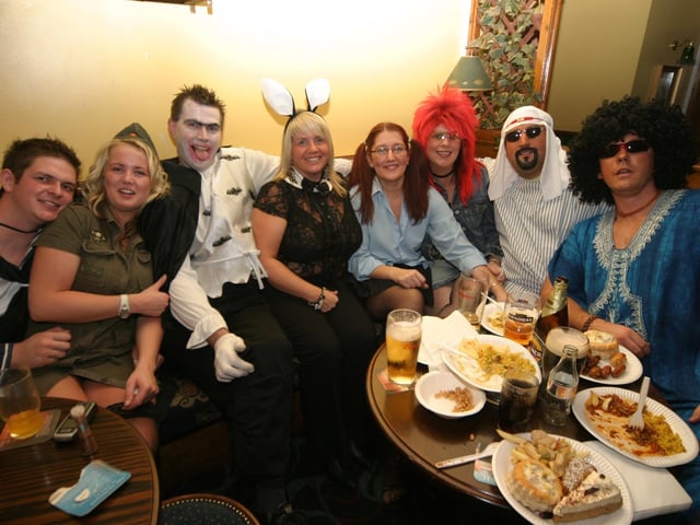 Dress up party for Susan's birthday.