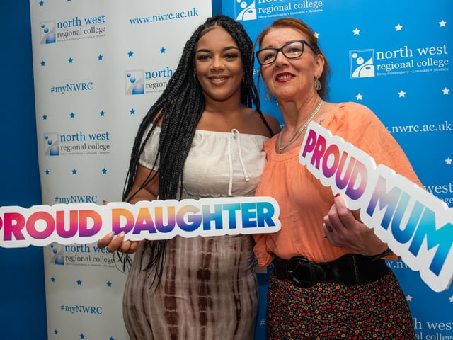 Proud mum Helen O'Donnell pictured at NWRC's Best in FE awards with her prize winning daughter Blathnaid.