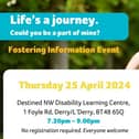 The fostering team is currently recruiting for all types of foster carers as part of their ‘Life’s a Journey – Could you be a part of mine? campaign.