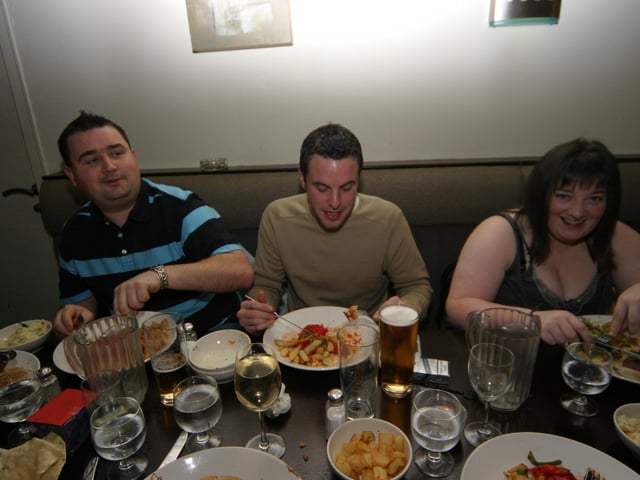 Lets tuck in at The Exchange Staff from Youth Project enjoy there Christmas Party.0001/JML : Christmas and New Year Parties 2006.