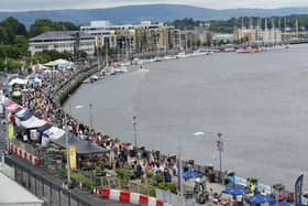 A packed quayside during a previous Foyle Maritime Festival