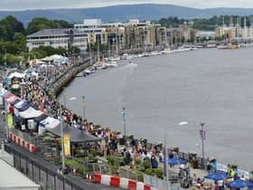 A packed quayside during a previous Foyle Maritime Festival