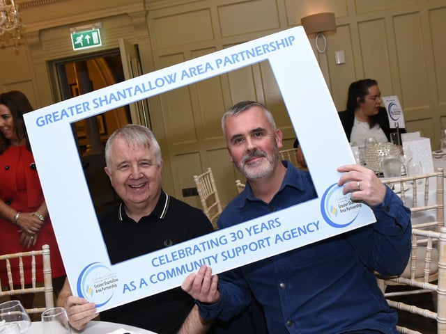 Charles Lamberton and Rory McParland, Manager, GSAP, pictured at Friday's GSAP 30th anniversary celebration : .