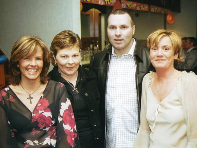 Caroline Devine, Regina Callan, John Devine and Rosemary Devine pictured at the 40th birthday party in the Rocking Chair.