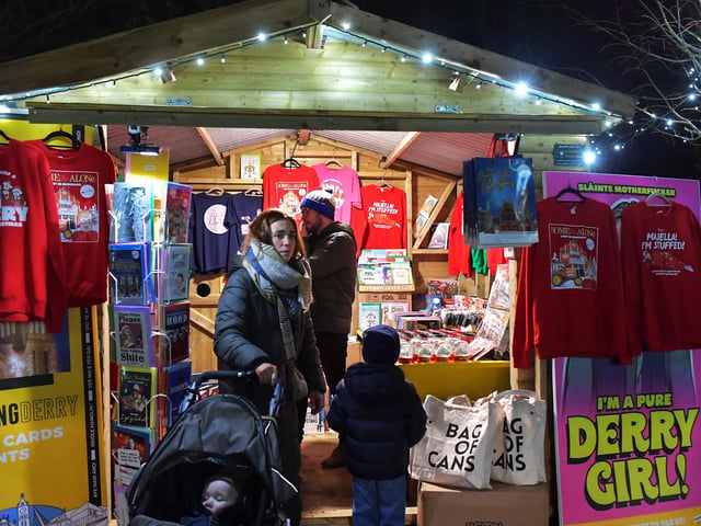 The Buncrana Christmas Market in Swan Park opened on Friday and will be open daily from 12 noon to 9pm until Sunday, 8th December.  Photo: George Sweeney