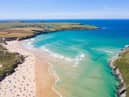 Aerial photograph of Crantock Beach and Pentire Head. Image: Adobe stock