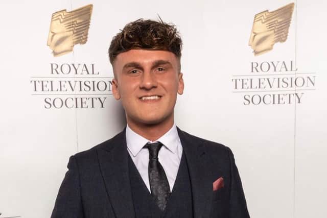 Nathan Edgar at Royal Television society awards