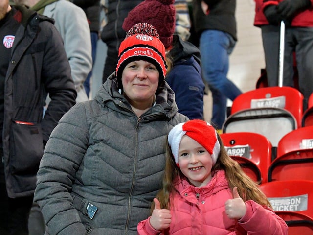 Derry City fans at the Ryan McBride Brandywell Stadium