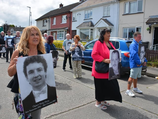 People gathered in Derry for the annual Volunteers Sunday commemoration in Derry. Photo: Charlie McMenamin.