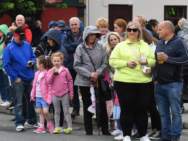 Spectators at the Clonmany Festival Parade on Sunday afternoon. Photo: George Sweeney