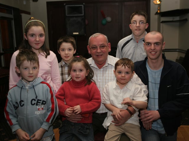 The whole family together for Tony's birthday.