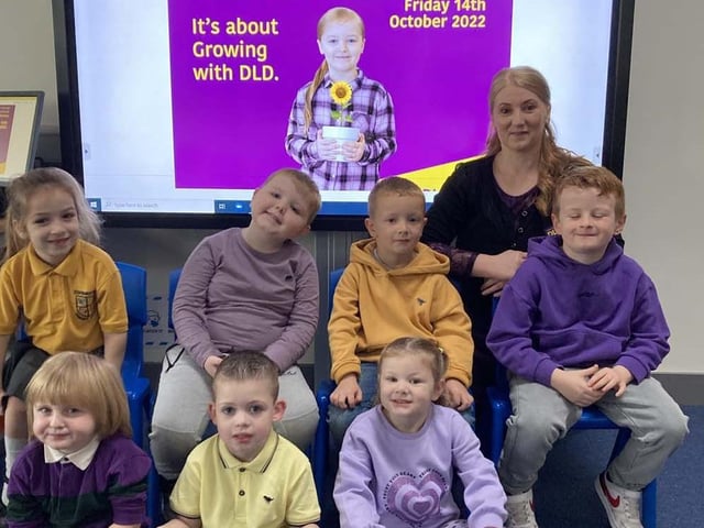 Children in Ebrington PS learning about Developmental Language Disorder (DLD).