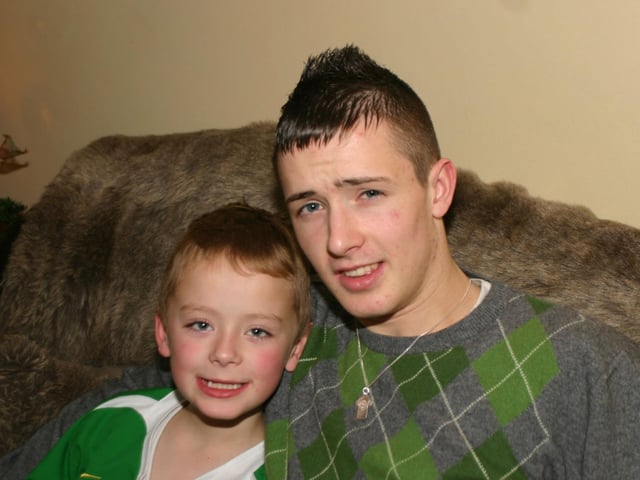 Shane with young brother at his 18th Birthday Party at home. 1889/dd
