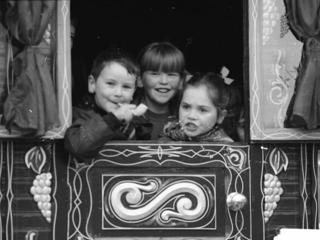 Young revellers at the St. Patrick's Day parade in Buncrana in 1998.