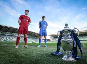 Integrated College, Dungannon are the Danske Bank Under 18 School's Cup winners after defeating St. Columb's College 2-1 at Windsor Park on Tuesday.